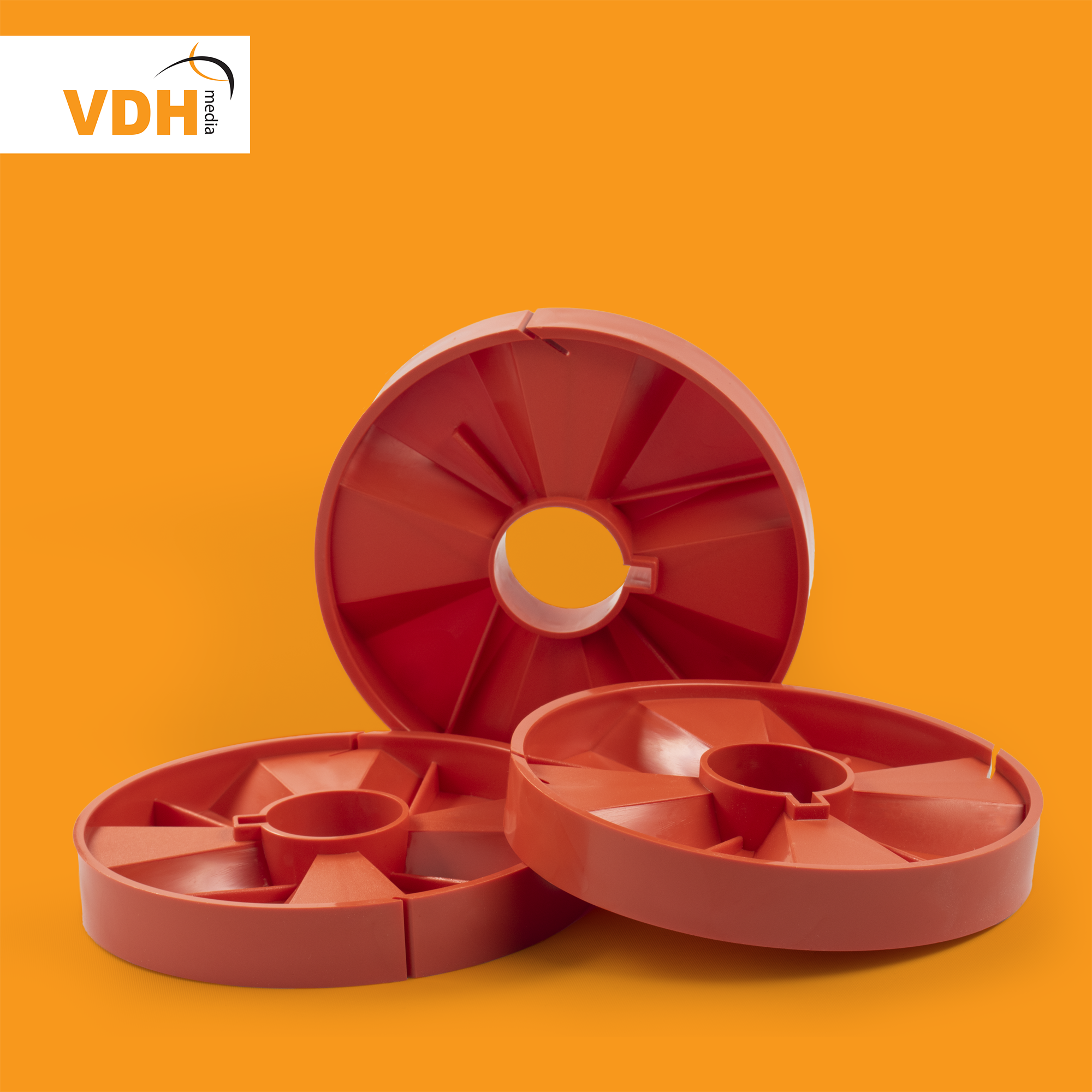 16mm FilmKern archief, Ø 100mm / 4 inch, oranje